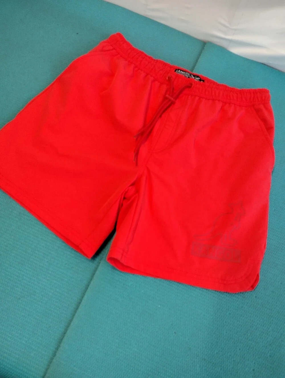 Kangol Men's Drawstring Swim Trunks Shorts Orange - M